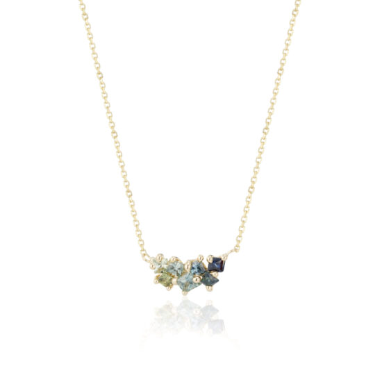 Bonnie Blues Color-Phase Necklace, Cast Not Set, in Yellow Gold.