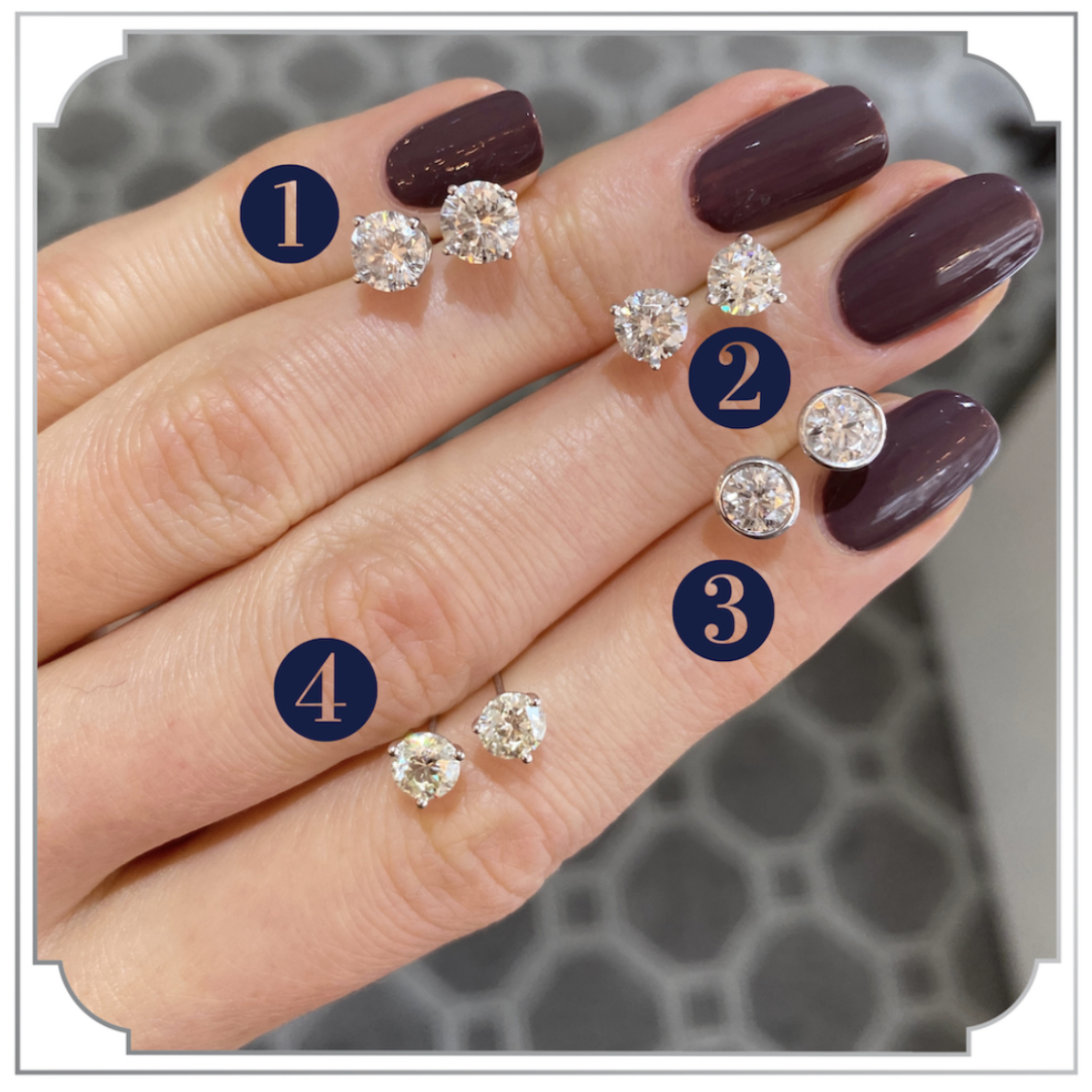 Email Flash Studs! No. 1 - 1.41 carats