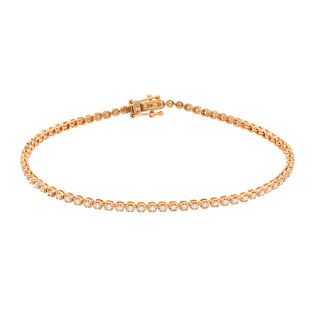 1 Carat Diamond Tennis Bracelet in 18k Gold