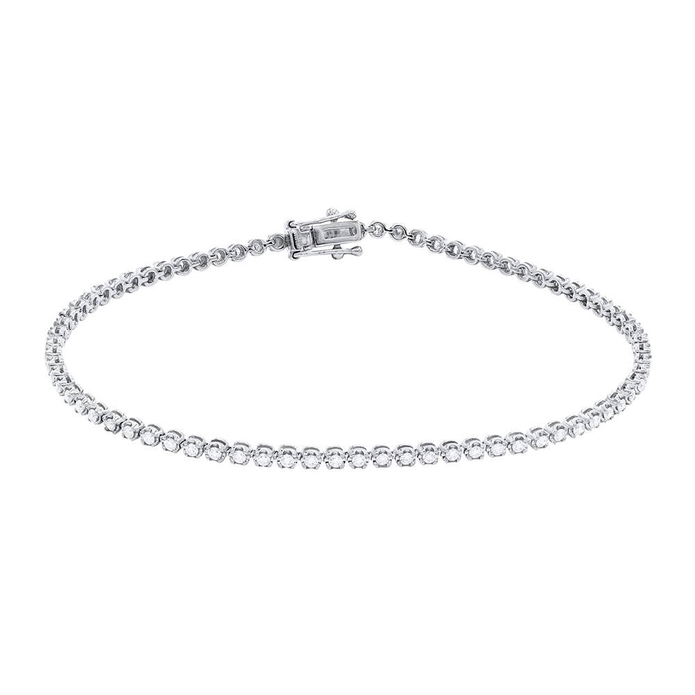 1 Carat Diamond Tennis Bracelet in 18k Gold