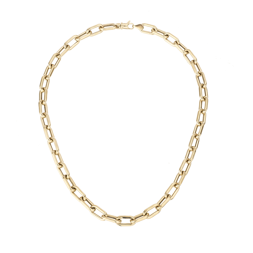 Italian Chain Link Necklace 14k Yellow Gold | Adina Reyter