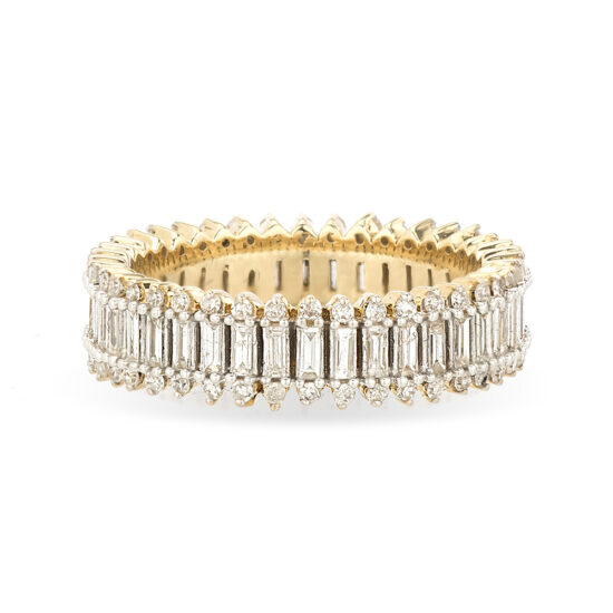 Full Stack Baguette Ring 14k Yellow Gold | Adina Reyter