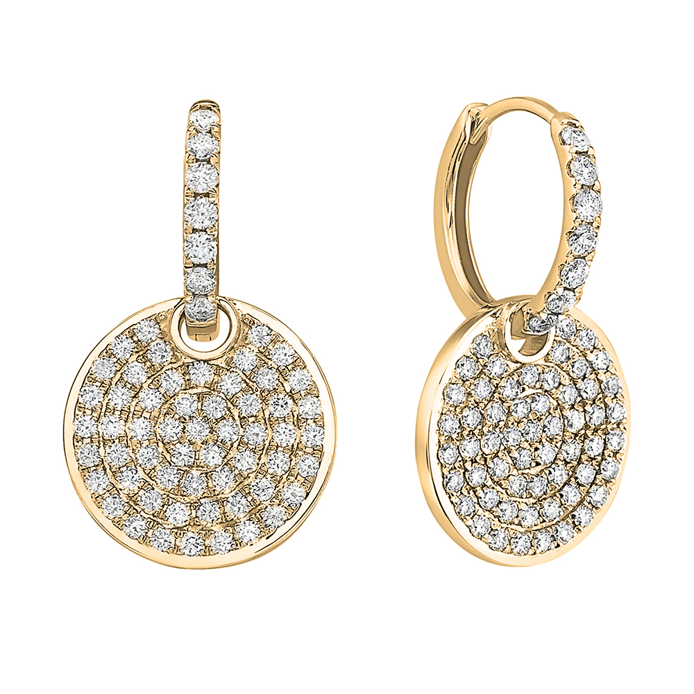 Golden Disc Earrings 14k Yellow Gold