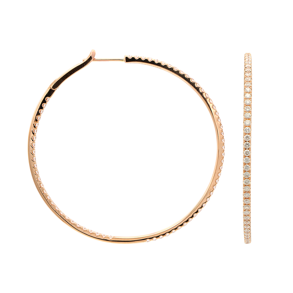 2.39 Carat Diamond Hoops | 18k Gold