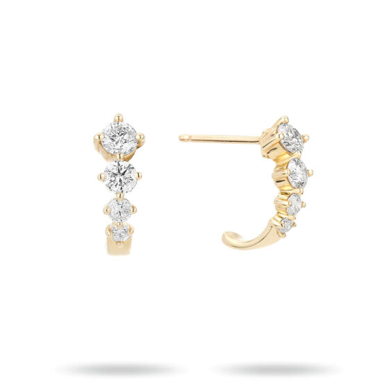 Graduated Diamond J Hoops | Adina Reyter