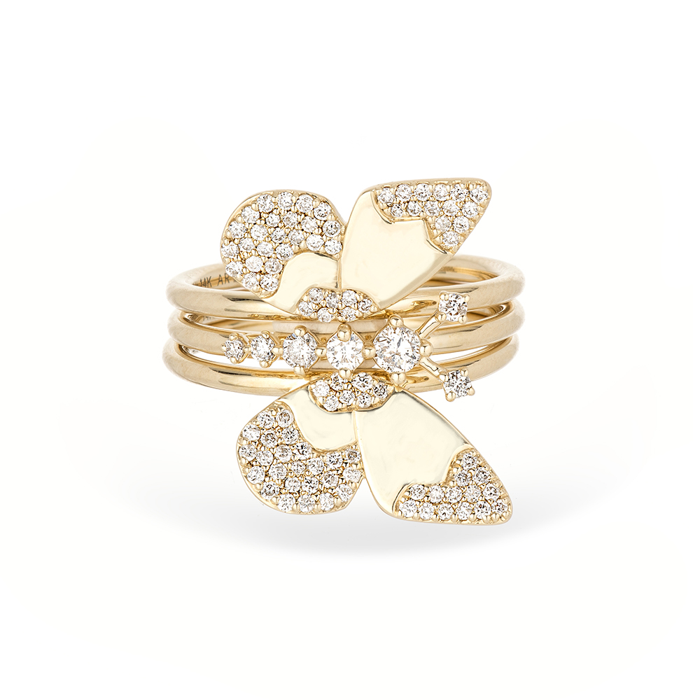 Enchanted Large Diamond Butterfly Ring | Adina Reyter