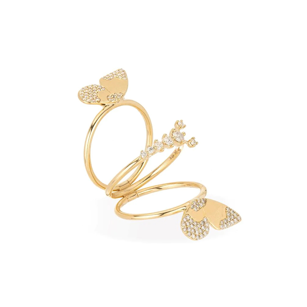 Enchanted Large Diamond Butterfly Ring | Adina Reyter