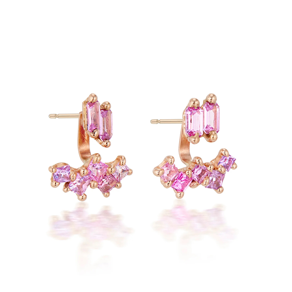 Rita - Pink & Purple Sapphire Earrings | Jayne Moore