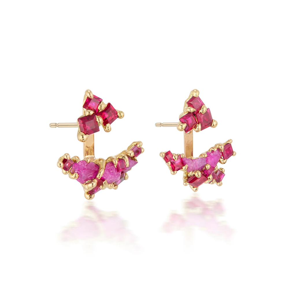 Madeline - Two Part Ruby Earrings | Jayne Moore