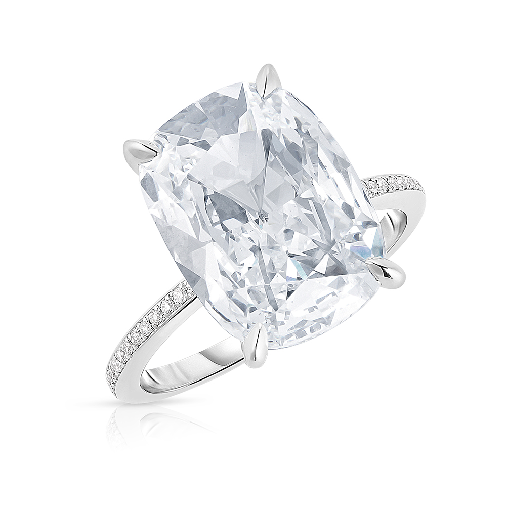 4.41 carat Cushion Anne Setting Platinum | Marisa Perry by Douglas Elliott