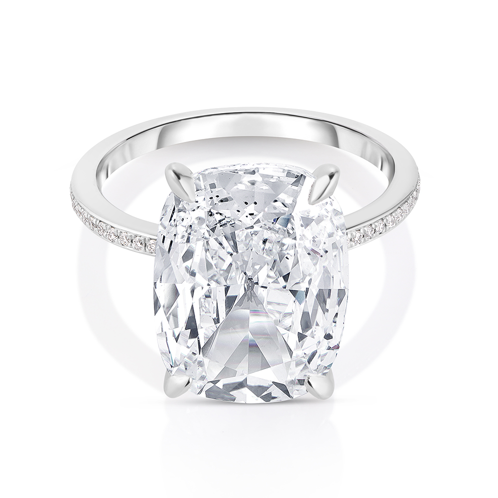 4.41 carat Cushion Anne Setting Platinum | Marisa Perry by Douglas Elliott