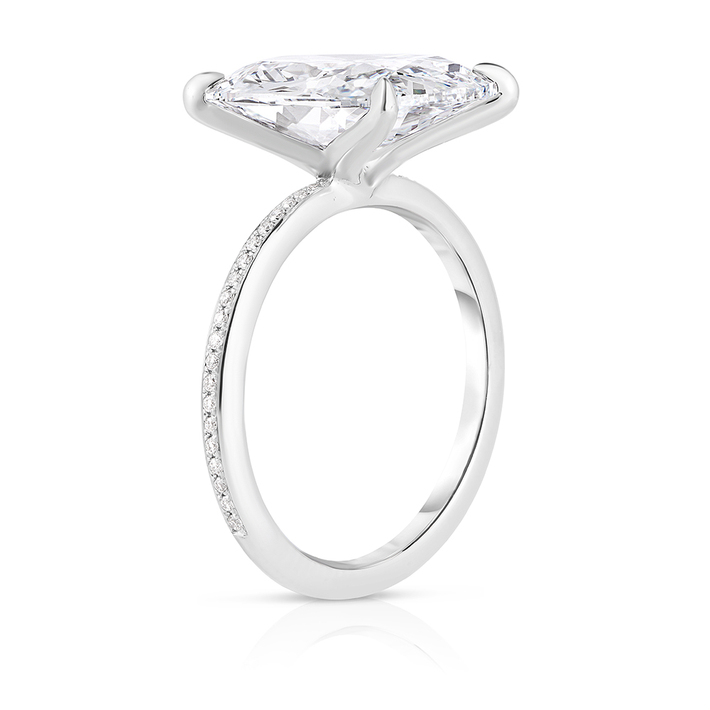 4.41 carat Cushion Anne Setting Platinum | Marisa Perry by Douglas Elliott