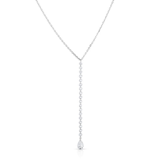 Threaded Diamond Drop Necklace