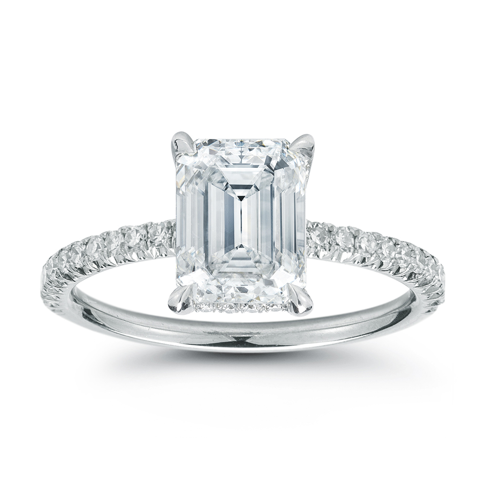 Emerald Cut DE Diamond Solitaire | Marisa Perry by Douglas Elliott