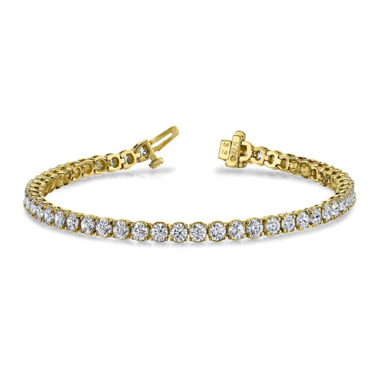 4.76 Carat Diamond Tennis Bracelet 14k Yellow Gold