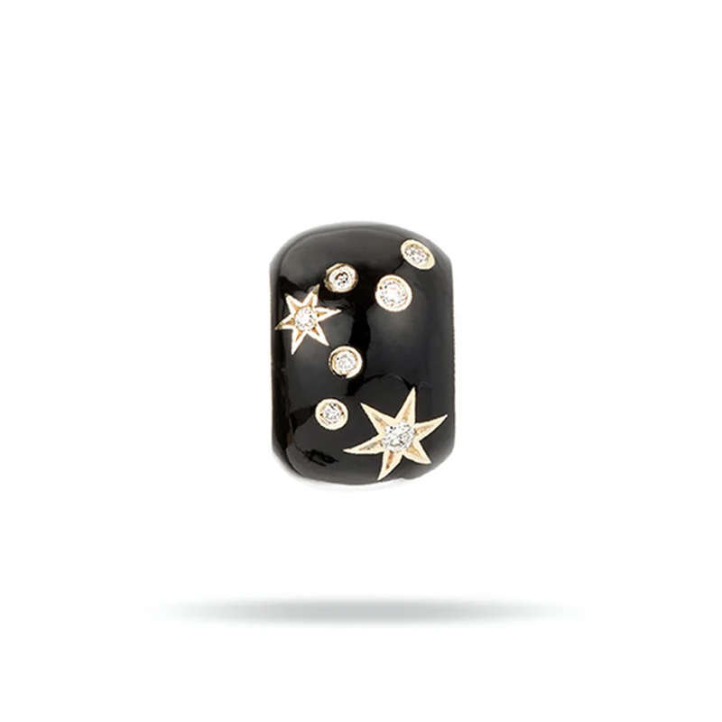 Zodiac Ceramic + Diamond Aquarius Big Bead | Adina Reyter