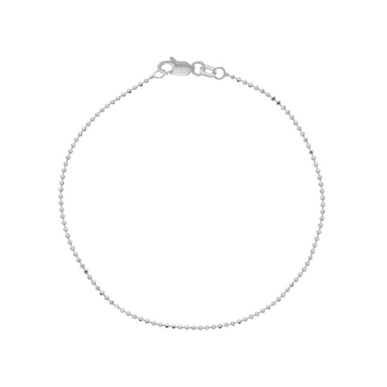 Beaded Bracelet on a Diamond Chain 14k White Gold