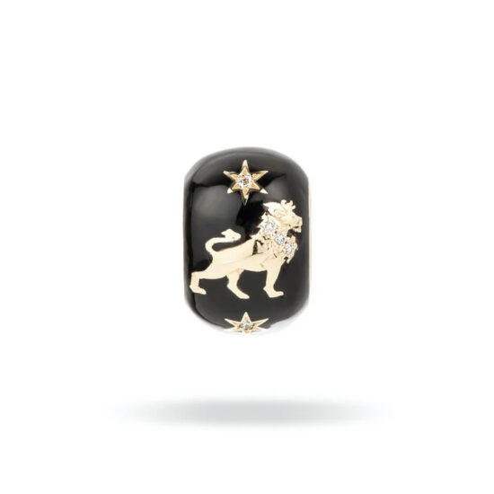 Zodiac Ceramic + Diamond Leo Big Bead | Adina Reyter