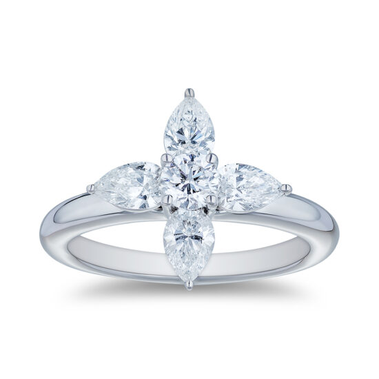 Star Ring 18k White Gold