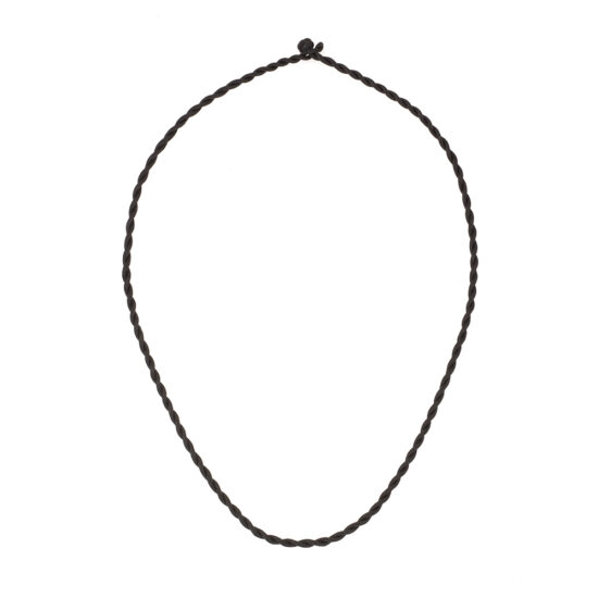 Twisted Braid Black Satin Cord Necklace | Adina Reyter