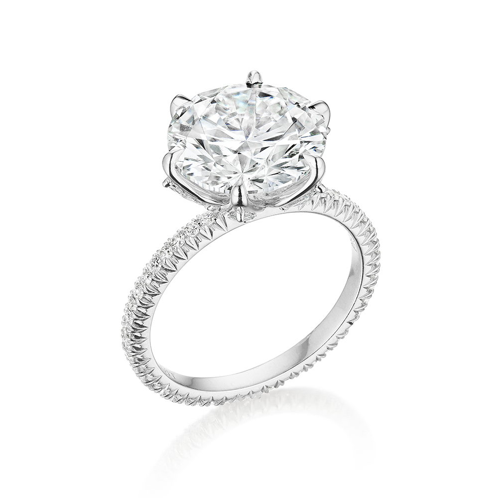 Round Brilliant Lotus Setting in Platinum | Marisa Perry by Douglas Elliott Round Brilliant Lotus Setting in Platinum | Marisa Perry by Douglas Elliott