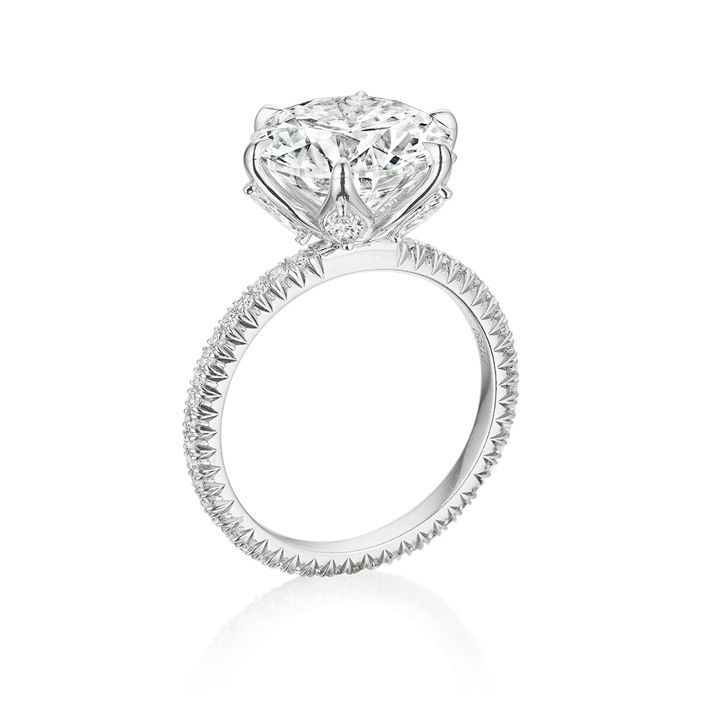 Round Brilliant Lotus Setting in Platinum | Marisa Perry by Douglas Elliott Round Brilliant Lotus Setting in Platinum | Marisa Perry by Douglas Elliott