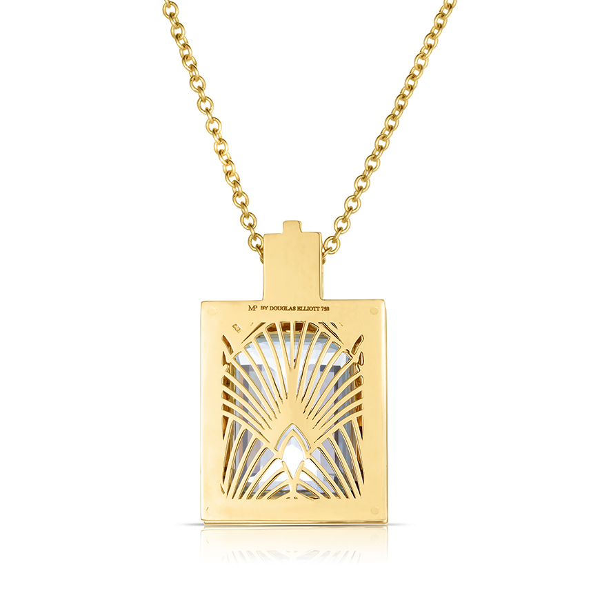 The Kristin Art Deco Heirloom Aquamarine Pendant